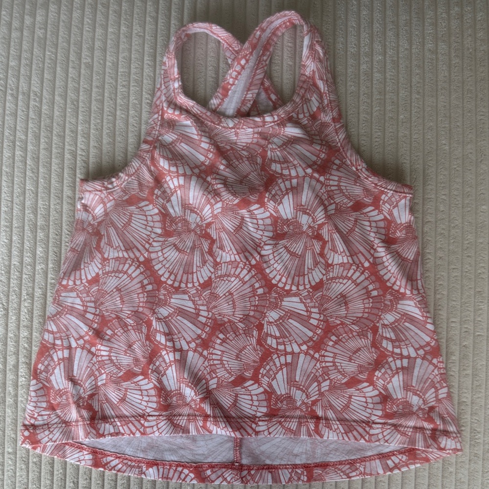 Pair of OshKosh B'gosh Pink Patterned Tank Top and White Denim Shorts - Picture 9 of 13